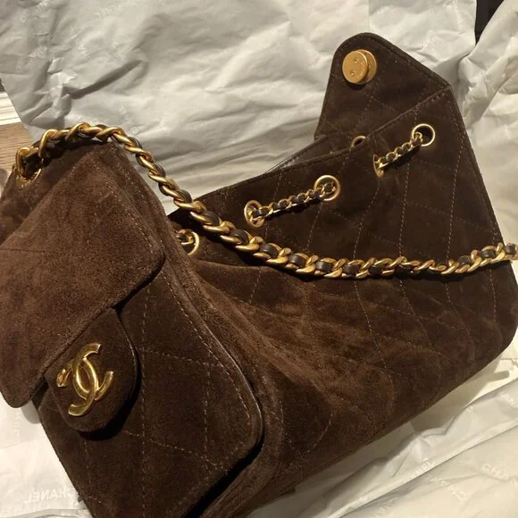 Chanel 25 Mini Brown Suede - Picture 2 of 3